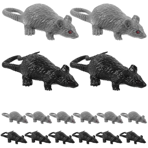 Alipis 20 Stück Halloween-simulationsspielzeug in Form Einer Gruseligen Kleinen Maus, Gefälschte Ratten-streich-Requisiten für Halloween-Partys Alipis 20 Stück Halloween-simulationsspielzeug in Form Einer Gruseligen Kleinen Maus, Gefälschte Ratten-streich-Requisiten für Halloween-Partys von Alipis