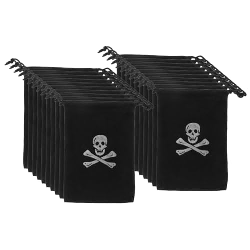 Alipis 20 Stück Piraten Münzbeutel Kordelzug Aufbewahrungstaschen für Halloween Robuste Beutel für Süßigkeiten und Kleine Gegenstände für Kindergeburtstag und Piratenparty Alipis 20 Stück Piraten Münzbeutel Kordelzug Aufbewahrungstaschen für Halloween Robuste Beutel für Süßigkeiten und Kleine Gegenstände für Kindergeburtstag und Piratenparty von Alipis