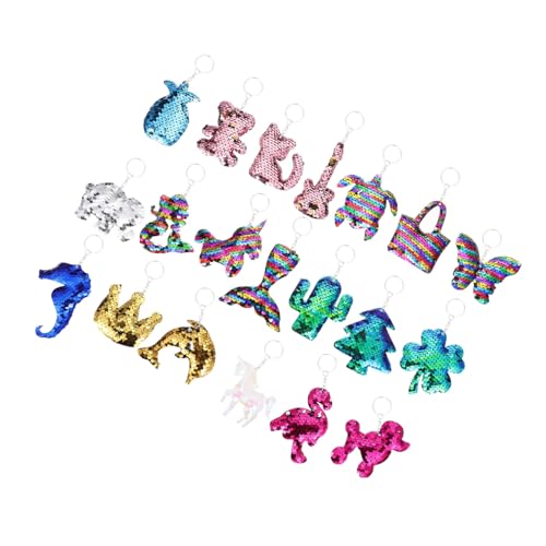 Alipis 20Stücke Teiliges Reflektierende Schlüsselanhänger Kreative Tier Und Pflanzenformen Stylische Rucksackanhänger Für Frauen Glitzernde Meerjungfrau Designs Alipis 20Stücke Teiliges Reflektierende Schlüsselanhänger Kreative Tier Und Pflanzenformen Stylische Rucksackanhänger Für Frauen Glitzernde Meerjungfrau Designs von Alipis