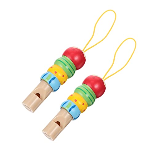 Alipis 2Stücke Holzpfeifen für Kreatives Musikinstrument zur Frühen Bildung für Kleinkinder und Fördert Lungenkapazität und Musikalische Entwicklung von Alipis