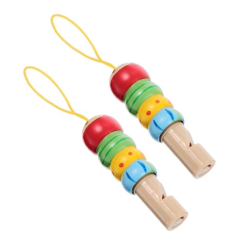 Alipis 2Stücke Holzspielzeug Pfeifenspielzeug für Kleinkinder Musikinstrumente zur Frühen und Gehörbildung für Spiel und Lernaktivitäten von Alipis