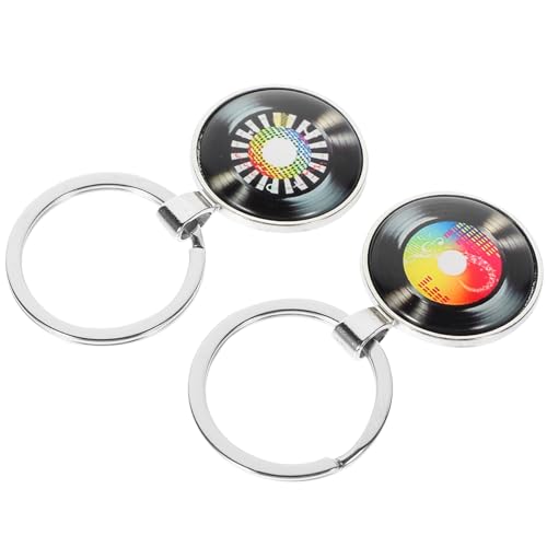 Alipis 2Stücke Vintage Schallplatten Schlüsselanhänger Aus Leichter Und Langlebiger Schlüsselanhänger Für Taschen Und Geldbörsen Perfektes Für Musikliebhaber von Alipis