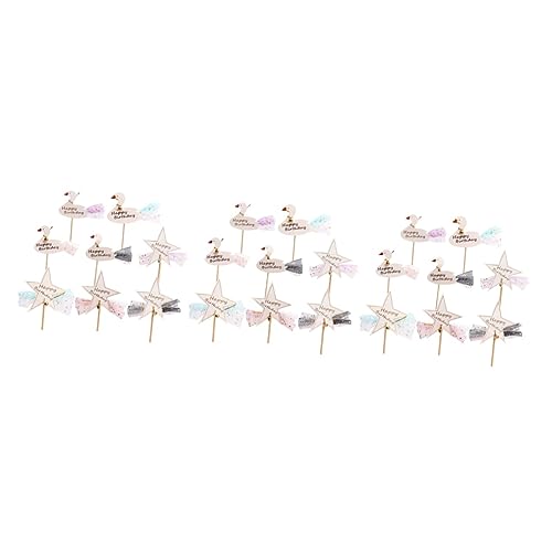 Alipis 3 Sätze Teiliges Set Kreative Tortendekoration Mit Cartoon Schwan Design Geburtstagsfeier Accessoires Für Mini Desserts Und Heimpartys Für Junge Erwachsene 8 Stück * 3 von Alipis