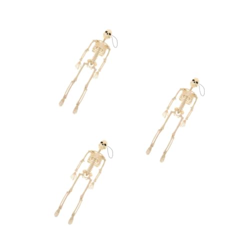 Alipis 3 Stck. Halloween-skelett Wörter Party Geist Von Halloween Schädelverzierung Winziges Skelettmodell Figuren Skelettmodell Halloween Lustiges Skeletthandwerk Ups Plastik Weiß von Alipis
