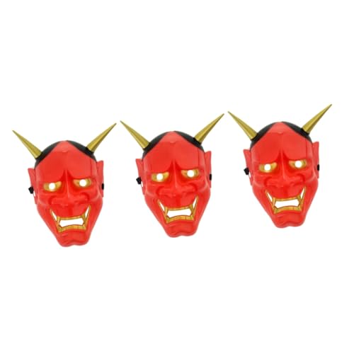 Alipis 3 Stk Partymaske Outfits für Männer Teufel Halloweenkostüm Halloween gruselig Rollenspielkostüm Maskerade-Maske Halloween-Cosplay-Maske schreckliche Maske bilden Kleidung Mann rot von Alipis