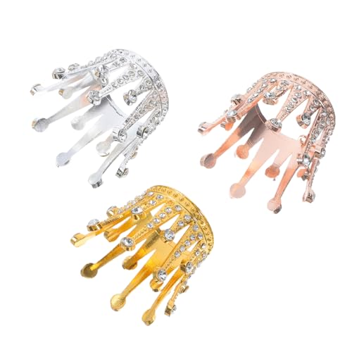 Alipis 3 Stück Mini Krone Tortenaufsatz Teiliges aus Langlebiger Legierung mit Glitzer Strass Edle Kuchen Deko für Hochzeit Geburtstag und Cupcake Verzierung Vielseitig und Robust von Alipis