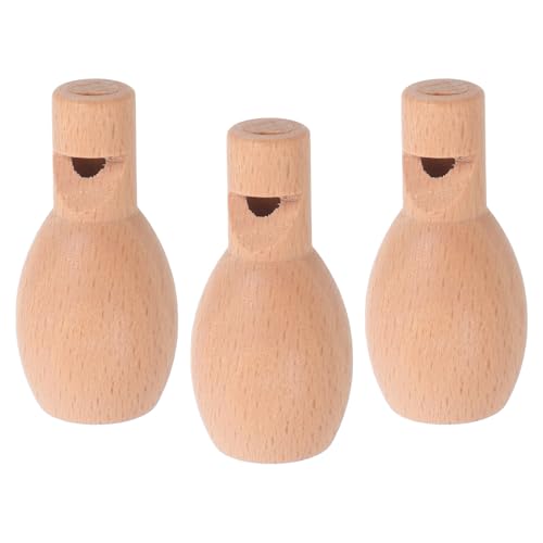 Alipis 3 Stück Mini Pfeife Holzhandwerk für Mini-Pfeifen Kinderpfeife DIY-Pfeife für Pfeifenspielzeug für Holzspielzeug Pfeifenholz Beige von Alipis