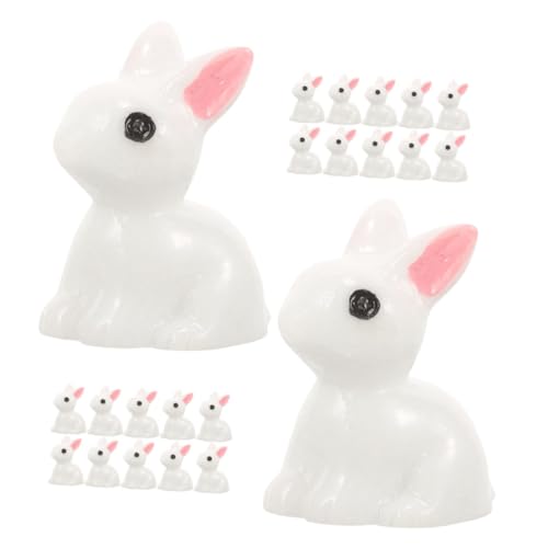 Alipis 30 Stück Kleine Häschen Ornamente Tierfiguren Für Kleinkinder Miniaturen Mini Tierfiguren Gartenfigur Kaninchen Realistische Fuchsfiguren Mini Häschenfiguren von Alipis