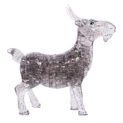 Alipis 1stk Dreidimensionales Kristallpuzzle Originelles 3D-kristallpuzzle Kristallglasverzierung 3D-Puzzle Ziegenfigur Aus Glas Ziegenfigur Aus Kristall Ziegenschmuck Kind Tier Gehirne von Alipis