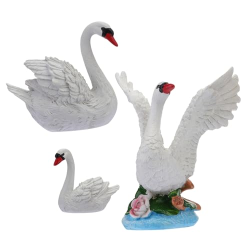 Alipis Schwanenstatue Kunstharz Landschaftsdekor Schwan Dekorativ Für Zuhause Einzigartiges Handwerk Schwanenornament von Alipis