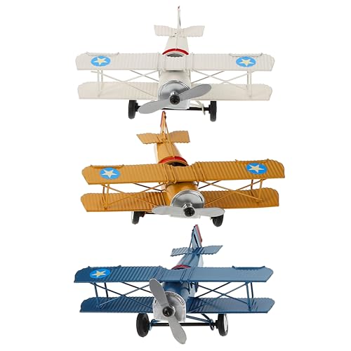 Alipis 3stücke Retro Flugzeugmodell Teiliges Aus Eisen Vintage Flugzeug Ornament Dekoration Von Zuhause Cafés Büros Sammlerstück Für Flugzeugliebhaber von Alipis