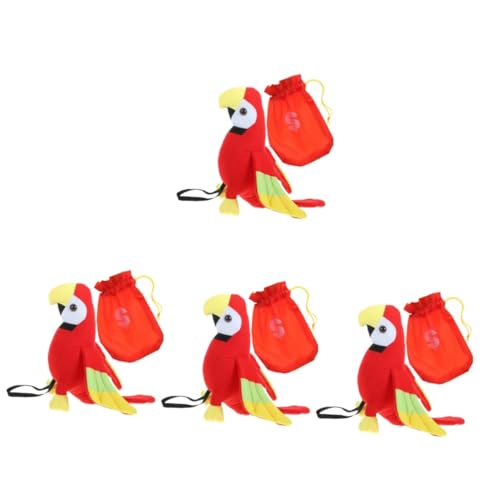 Alipis 4 Sätze Piraten-Requisiten Kleidung Plüschfigurenspielzeug Plüschvogel Auf Der Schulter Schulterpapagei Piratenpapagei Ausgestopftes Vogelmodell Kind Künstlich Fernrohr von Alipis