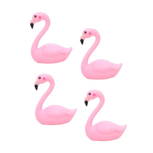 Alipis 4 Stück Auto-ornament Minispielzeug Für Kinder Auto-flamingo-dekor Mikrospielzeug Auto-dekor Kuchendekorationen Flamingo-ornament Kinderspielzeug Autospielzeug Requisiten Wagen von Alipis