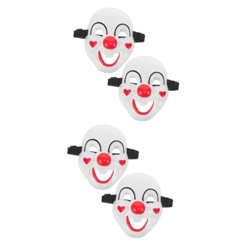 Alipis Kinderkleider 4 Stück Party-maske Halloween-gesichtsmaske Clown-performance-requisitenmaske Halloween Clown Gesichtsmaske Requisite Clown-maske Kind Erwachsener Kleidung Plastik von Alipis
