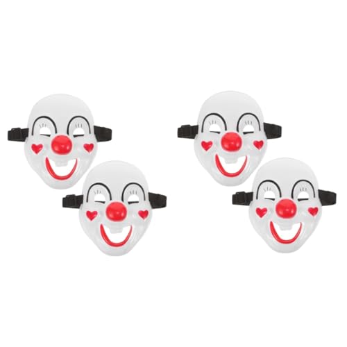 Alipis 4 Stück Party-maske Kleidung Clownsmaske Aus Latex Halloween-maske Clown-cosplay-requisiten Halloween-party-clown-maske Clown-cosplay-maske Kind Plastik Emulsion Gesichtsmaske von Alipis