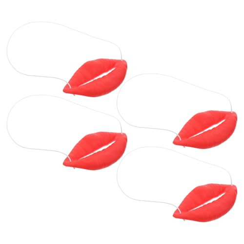 Alipis 4 Stück Teiliges Lustige Große Lippen Maskerade Requisiten für Cosplay und Partys Witzige Sausage Mouth Masken für Erwachsene für Karneval und Halloween Alipis 4 Stück Teiliges Lustige Große Lippen Maskerade Requisiten für Cosplay und Partys Witzige Sausage Mouth Masken für Erwachsene für Karneval und Halloween von Alipis