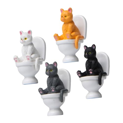 Alipis Lebensechte Kätzchenstatuen 4er-Pack Miniatur-katzenornamente Zur Dekoration Alipis Lebensechte Kätzchenstatuen 4er-Pack Miniatur-katzenornamente Zur Dekoration von Alipis