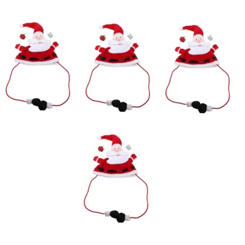 Alipis 4 Stück Weihnachtsmütze für Erwachsene Klassische Santa Claus Mütze Warm und Bequem Weihnachtsfeiern Cosplay und Fotoshootings aus Hochwertigem Vliesstoff für Männer und Frauen von Alipis