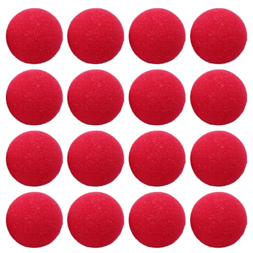 Alipis 40 Stück Rote Clownnasen: 50 Mm Große Zirkusnasen aus Schaumstoff – Clownkostüm für Kinder für Halloween, Weihnachtsfeiern, Dekorationen, Maskerade, Cosplay, Kostümzubehör von Alipis