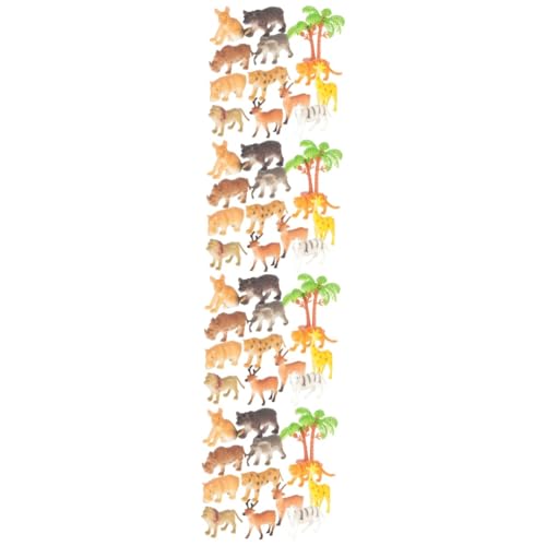 Alipis 48 Stk Tiermodell Wüstentierfiguren Miniaturtiere Miniaturfiguren Waldtierfiguren Lernspielzeug Waldkuchendekorationen Spielzeuge Meeresspielzeug Plastik Schmücken Gefesselt von Alipis
