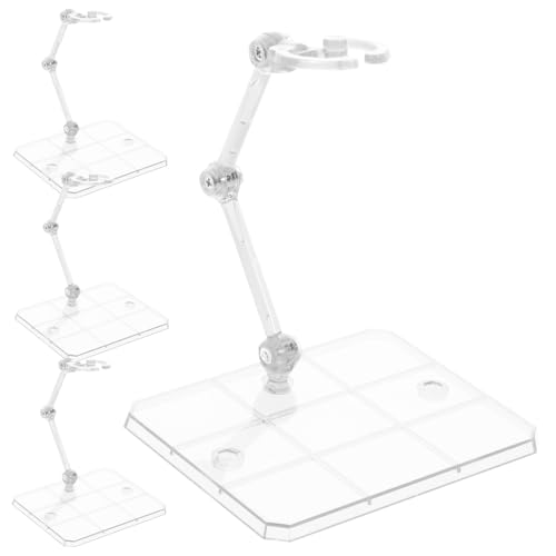Alipis 4Pcs -Aktionsabbildung Ständer PVC -Einstellungsaktionsabbildung Anzeige Basis Der Puppenmodell -Unterstützung Display -Stand (Transparent) von Alipis
