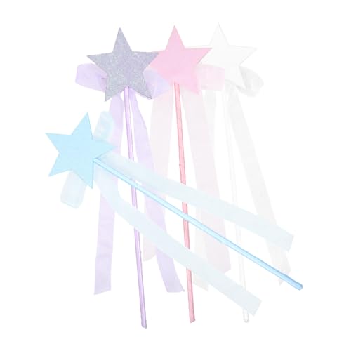 Alipis 4Stücke Feenstab Glitzerstern für Bühnenaufführungen Handgeführter Dekorativer Zauberstab für Partys und Cosplay von Alipis