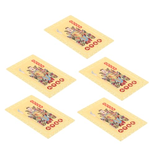 Alipis 5 Stück Teiliges Feng Shui Amulett Kupferkarten Jahr des Pferdes Taisui Schutz Traditionelle Chinesische Glücksbringer für Geldbörse Zuhause oder Anhänger Detaillierte von Alipis