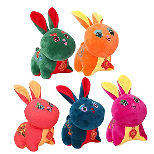 Alipis 5 Stück Teiliges Hase Kaninchen Figuren für Feste Ostern Kindergeburtstage Hautfreundlich Lebendige Ausdrücke Vielseitig Einsetzbar von Alipis