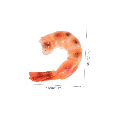 Alipis 5 Stück Teiliges Künstliche Garnelen aus Robustem PVC Realistische Gekochte Shrimps mit Detailgetreuer Textur und Lebendigen Farben Langlebige Täuschend Echte Food Modelle für von Alipis