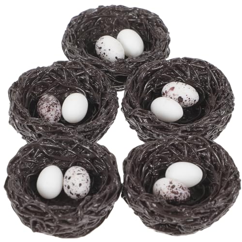 Alipis 5 Stücke Künstliches Vogelnest Ornament aus Harz Kleiner Vogelnest Dekoration für Balkon Garten und Mikro Landschaft Alipis 5 Stücke Künstliches Vogelnest Ornament aus Harz Kleiner Vogelnest Dekoration für Balkon Garten und Mikro Landschaft von Alipis