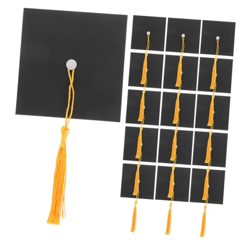 Alipis 50 Satz Graduation Cap Schokoladendekorationen Teiliges für Abschlussfeier Mini Hut Dessert Topper Partyzubehör für Süße Feiern und Festliche Anlässe von Alipis