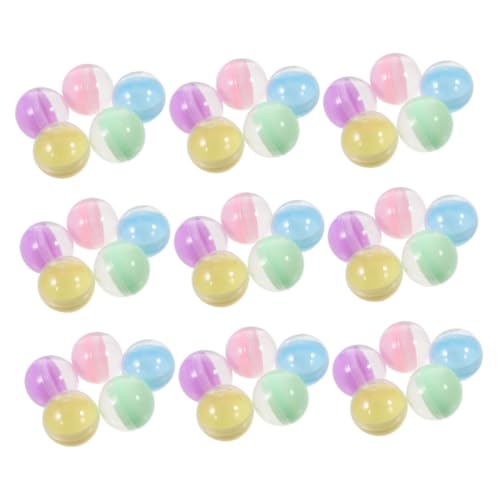 Alipis 50 Stück Runde Halbtransparente Macaron-farbkapseln aus Robustem Kunststoff Nachfüllkapseln für Verkaufsautomaten für Partygeschenke und DIY-bastelbedarf von Alipis