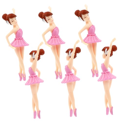 Alipis 6 Stück Ballet Mädchen Schlüsselanhänger PVC Landschaftsdekoration für DIY Projekte und Geschenkideen für Geburtstagsfeiern und Kreative Bastelarbeiten von Alipis