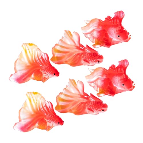 Alipis 6 Stück Mini Goldfische Aus Kunstharz Goldfische Aquarium Ornamente Fischbehälter Mini Dekoration Kleines Aquarium Aquarium Ornamente Aquarium Zubehör DIY von Alipis