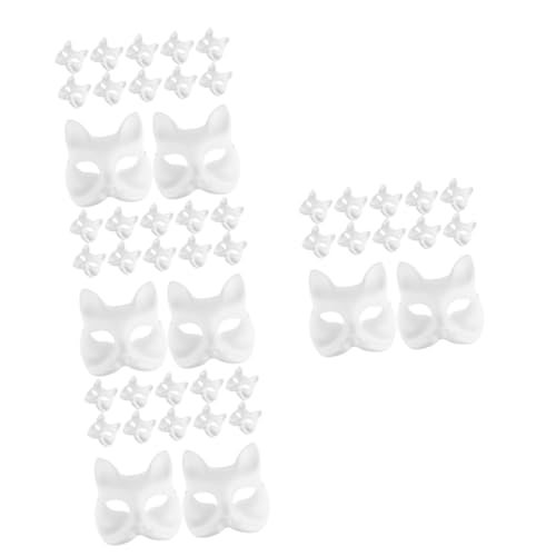 Alipis 64 Stk Papiermaske Maskerade Masken Maskerade Zubehör Halloween-maske Partymaske Bemalbare Masken Leere Maske Männer Und Frauen Kleidung Abschlussball Liefert Weiß von Alipis