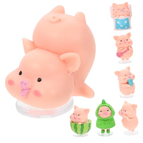 Alipis 7st Schweinchen Ornament Dekoration Schweinchen-Statue Desktop-Ornament Tiermodell Figur Tierfigur Miniatur- - Bücherregal Figur Harz Alipis 7st Schweinchen Ornament Dekoration Schweinchen-Statue Desktop-Ornament Tiermodell Figur Tierfigur Miniatur- - Bücherregal Figur Harz von Alipis
