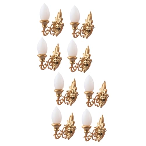 Alipis 2 Sets Miniatur-wandlampe Modell Mikrolandschaft Dekorative Lampe Für Puppenhaus Einzigartige Miniatur-gartendekoration 4 Stück X 2 von Alipis