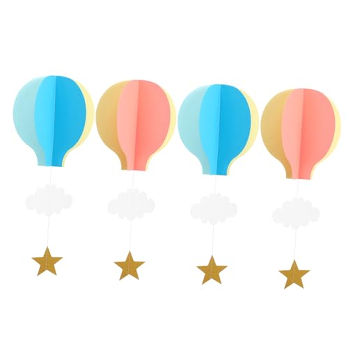 Alipis 8 Stk 3d-papier-heißluftballon-ornamente Kinderzimmer Girlande Kinderzimmer Hängen Luftballon-dekor Wolkendeckendekor Luftballons Aus Papier Fenster Baby Dekorative Aufhängung von Alipis