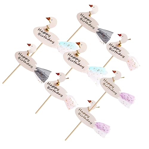 Alipis 8Stücke Teiliges Set Flamingo Kuchen Topper Kreative Tortendeko Für Geburtstagsfeiern Cartoon Cake Picks Und Dekoration Für Kindergeburtstage von Alipis