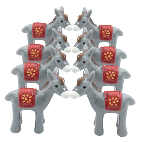 Alipis 8st Kleine Esel-mikrolandschaft Giraffe Mini-Esel-Figur Aufblasbares Kostüm Ungewöhnlich Tierspielzeug Badespielzeug Plüschtiere Bonsai-miniaturfiguren Mini-Kuh Harz Grey von Alipis