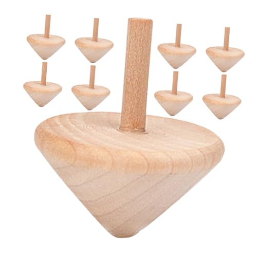 Alipis 9 Stück Kreiselspielzeug Aus Holz Holzhandwerksplatten Fiesta Holzkreisel Handgefertigte Holzplatten Holzkreisel Für Partys Holzspinnspielzeug Kinderspielzeug Kreisel Beige Hölzern von Alipis