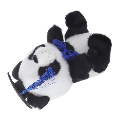 Alipis Abschluss-Panda-Figur Plüsch Panda-Kissen ausgestopft Tiere abschlussgeschenk zur Puppe Abschluss-Panda- Abschluss-Cartoon-Panda Baumwolle von Alipis