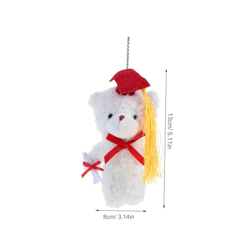 Alipis Abschlussbär Plüsch mit Doktorhut Graduation Bear Mini Stofftier Süßes und Partydeko für Abschlussfeiern Verarbeitet Detailreich Gestaltet von Alipis