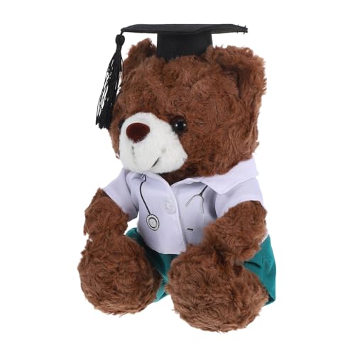 Alipis Abschlussbär Plüschtier für Medizinstudenten Niedliches Kuscheltier Doktoruniform Perfektes für Abschlussfeiern Fördert Festliche und von Alipis