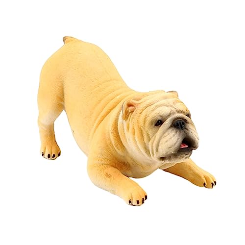 Alipis Bulldogge-Verzierung tierfiguren für für Bulldogge hühner Simulationshundemodell Hundeschmuck Welpenschmuck Bulldog-Modell Plastik von Alipis