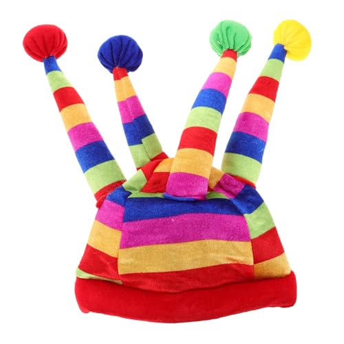 Alipis Karnevalskostüm Damen Neuheit Hut Clown Hut Stirnband Clown Kostüm Kappe Gericht Clown Kopfbedeckung von Alipis