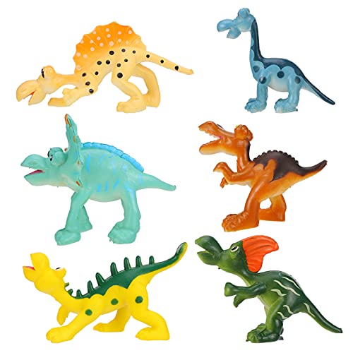Alipis Lernspielzeug-Set 6-teilig Kunststoff Cartoon-Dinosaurier-Modell Spielzeug Dinosaurier-lehrmodelle Lernspielzeug Für Kinder Dinosaurier-Figuren von Alipis