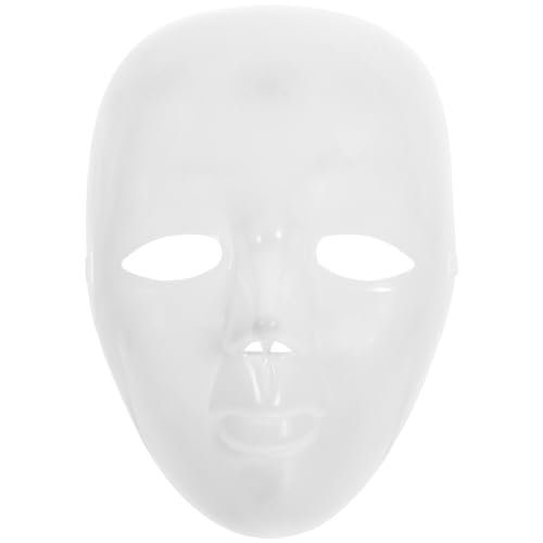 Alipis Diy-Vollgesichtsmasken Weiße Vollgesichtsmaske Aus Kunststoff Diy-Bastelmaske Leere Maske Maskerade Tanzmaske Weiße Pappmaché-Maske Kostüm Bemalbare Maske Diy-Projekte Partys von Alipis