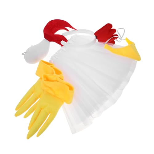 Alipis Festival Chick Kostüm Set Teilig mit Weißem Feder Haarreif Tutu Rock Nasenklaue und Handschuhen Atmungsaktiv Festliches Cosplay Zubehör für Halloween und Party Alipis Festival Chick Kostüm Set Teilig mit Weißem Feder Haarreif Tutu Rock Nasenklaue und Handschuhen Atmungsaktiv Festliches Cosplay Zubehör für Halloween und Party von Alipis