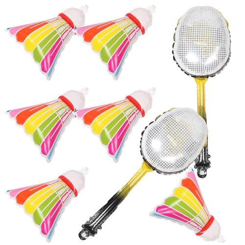 Alipis Folienballon Mit Tennisschläger: Aufblasbare Badmintonballons Kleiner Party-Federball Für Einen Geburtstag Mit Sportthema von Alipis